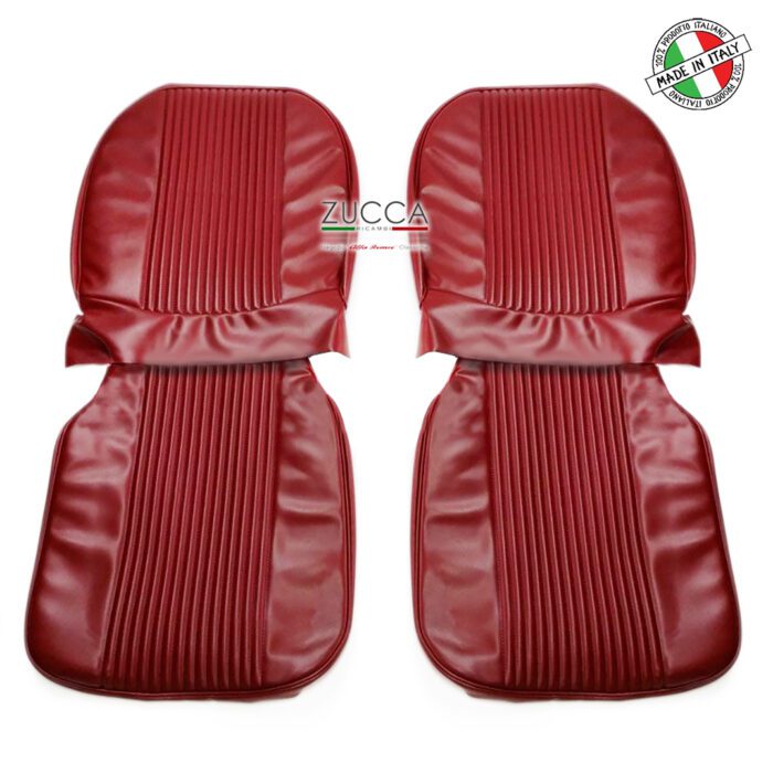 Coppia Fodere Sedile Anteriori 15 Coste (Giulia Super 1.300 / 1.600 cc - 1969>74′) – “Bordeaux”