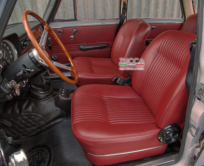 Coppia Fodere Sedile Anteriori 15 Coste (Giulia Super 1.300 / 1.600 cc - 1969>74′) – “Bordeaux” - immagine 2