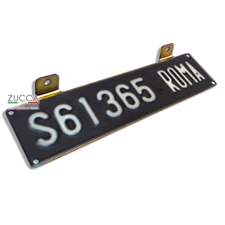 * Porta Targa Anteriore “Zincato” (Targhe Nere) Zucca Ricambi per