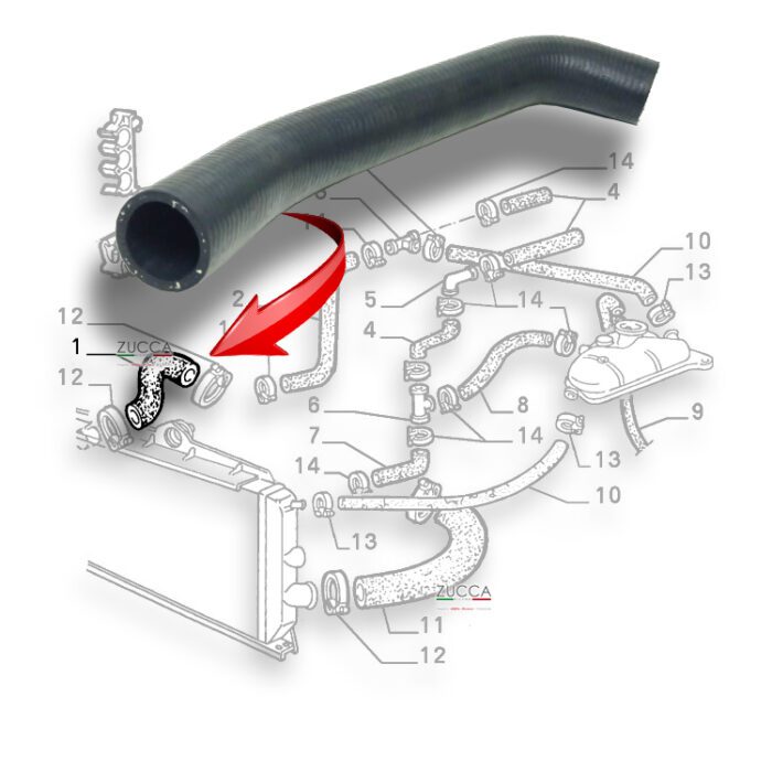 Manicotto Superiore Radiatore (Alfa Romeo 33)