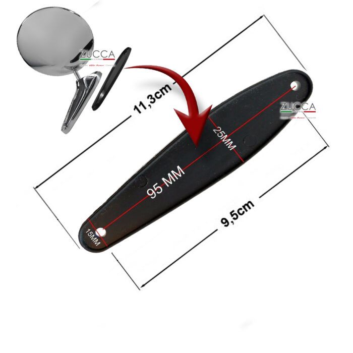 Specchietto Rotondo Prestige (Senza Logo - Base Goffrata) Made in Italy - immagine 2