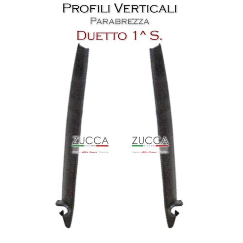Set 2pz. Profili Verticali Parabrezza (Spider '66/'69)