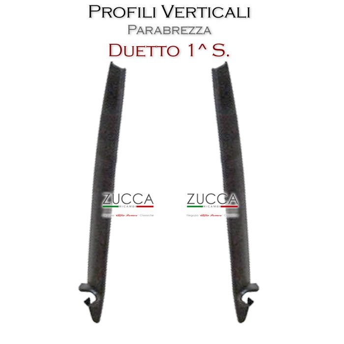 Set 2pz. Profili Verticali Parabrezza (Spider '66/'69)