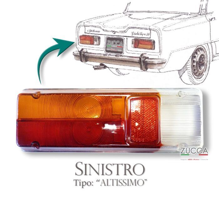 Plastica Fanale Post. "Grande" Sx (Giulia 1965>78') - Tipo Altissimo