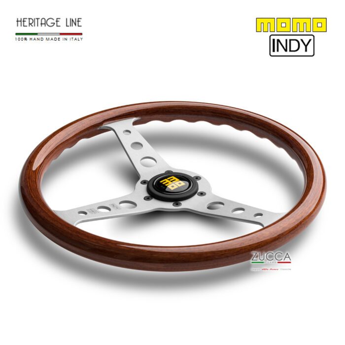 Volante in Legno MOMO 350 mm "INDY" Heritage Wood - immagine 2