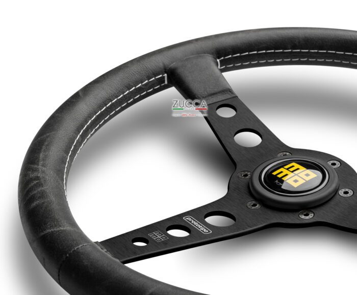 Volante in Pelle "Vintage" / Razze Nere - MOMO 350 mm “PROTOTIPO Black Edition” - immagine 2