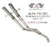 Sezione Centrale "INOX" (Alfa 75 / 90 - V6 Busso dal 1984 al 87′) senza Silenziatore