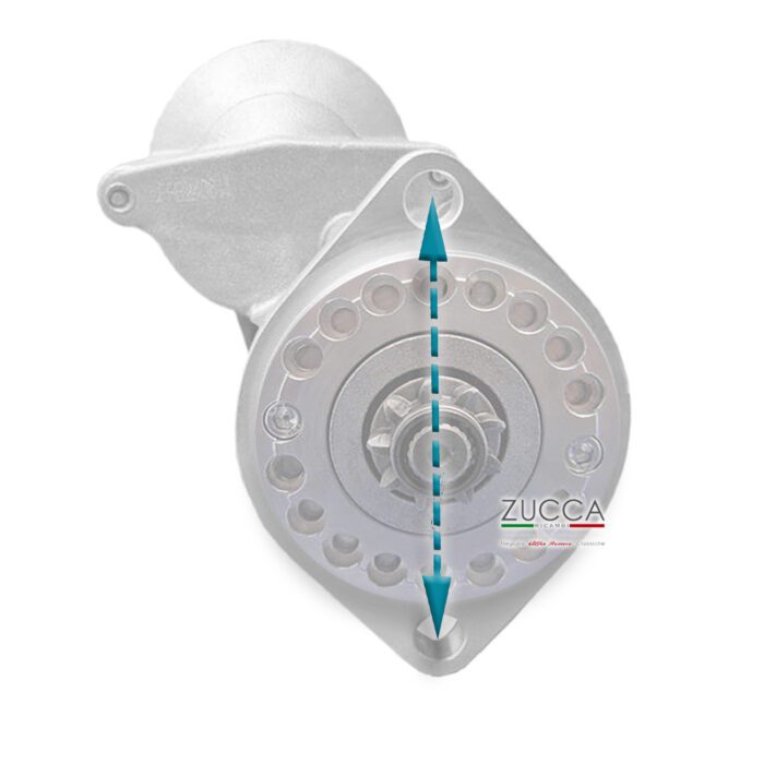 Motorino Avviamento - 9 Denti (Serie 1900-102) - 1,4 Kw 2 Fori Perpendicolari "Riduttore DENSO" - immagine 2