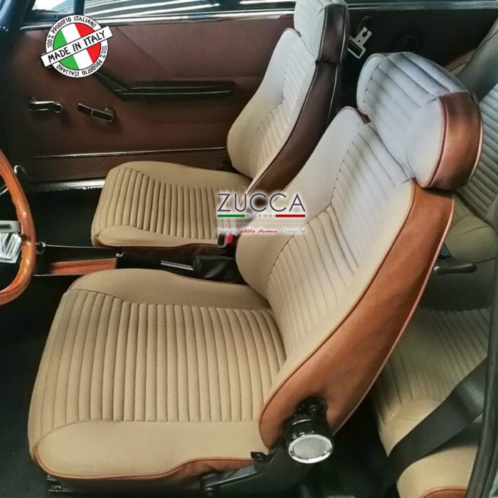 Coppia Fodere Sedili Ant. (Serie: 115 - GTV 2000/Unificato) Pannetto Beige / Skay Cinghiale - immagine 2