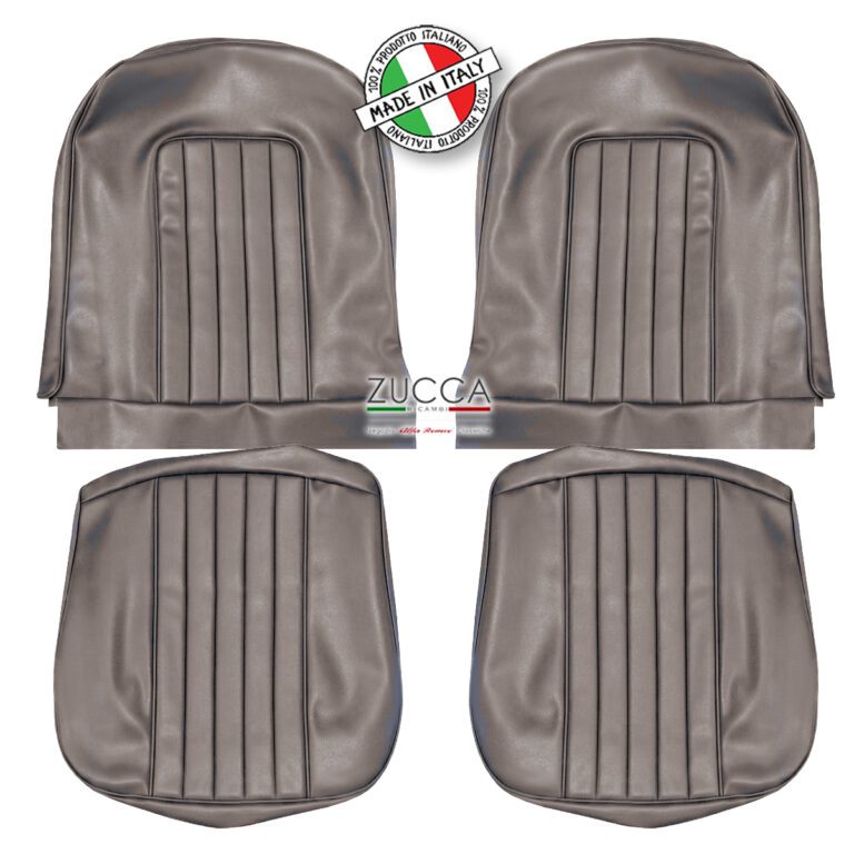 Lampa 54982 Glamur - Coppia Fodere Anteriori Per Sedili Auto Con Airbag, Colore Grigio, Certificato ISO 9001, Con Copri Poggiatesta