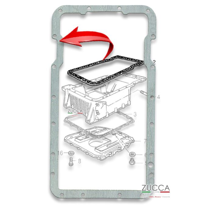 Guarnizione Coppa Olio (V6 Busso 2.500/3.000 cc 12v)