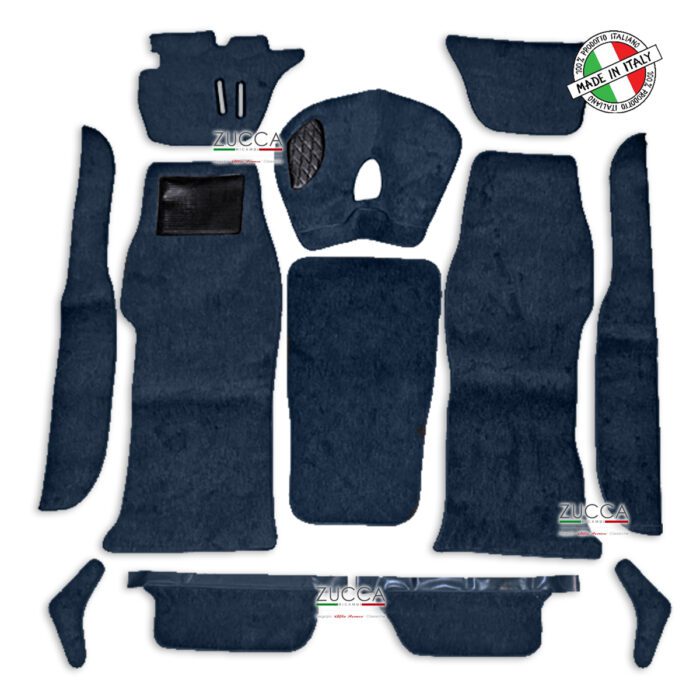 Moquette Pavimento Blu Mare - Pedaliera Bassa (105 Giulia) "De Luxe"