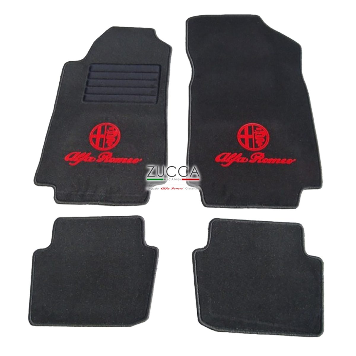 Tappetini Gomma Su Misura Per Alfa Romeo Stelvio (dal 2016), Antiscivolo Con Battitacco Rinforzato E Velcro Di Fissaggio