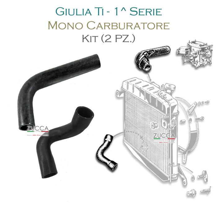 Set Manicotti (105 Giulia Ti - 1^ Serie  Mono Carburatore)