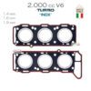 Guarnizione Testata - 2.000 cc (V6 Busso - 12 Valvole TURBO) Bordata INOX