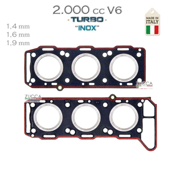 Guarnizione Testata - 2.000 cc (V6 Busso - 12 Valvole TURBO) Bordata INOX