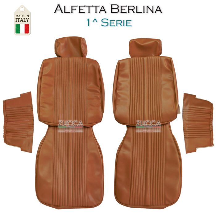 Coppia Fodere Sedile Anteriori (Alfetta Berlina - 1^ Serie) - Cuoio