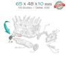 Paraolio Motore Ant. 65x48x10 mm (V6 Busso / Serie 106) - immagine 2