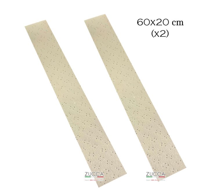 Scampoli (2 pz. 60x20 cm) di Tessuto Cielo Imperiale - Color Crema "Forato"