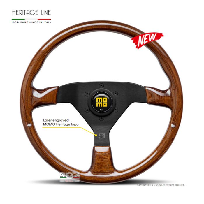 Volante in Legno MOMO 350 mm "MONTECARLO" Heritage Wood - immagine 5