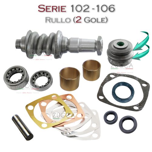Kit Revisione Scatola Guida (Serie 102 / 106) - Rullo "2 Gole"