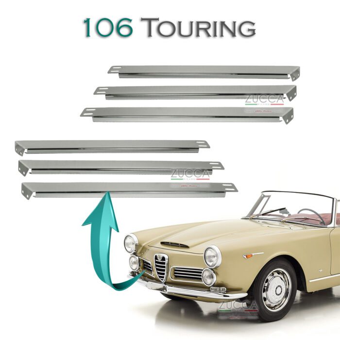 Set Listelli (6 pz.) Griglia Frontale (106 Touring 2600) - INOX