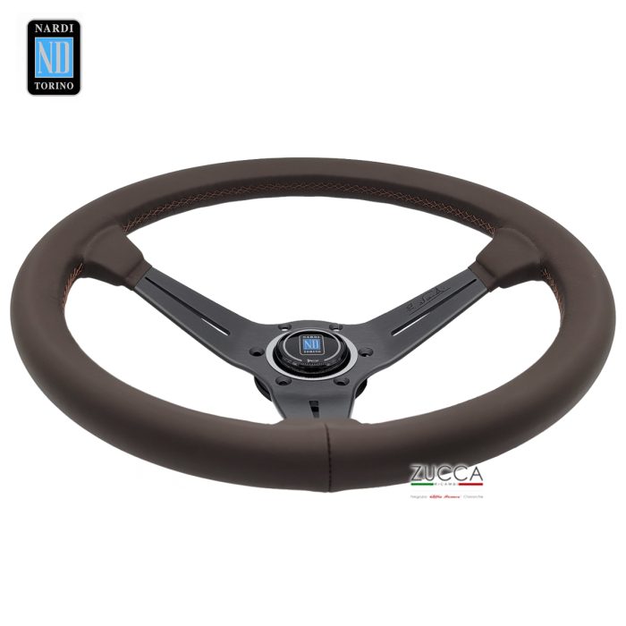 Volante NARDI – “DEEP CORN” Ø 350 mm – Pelle Marrone Liscia - immagine 2