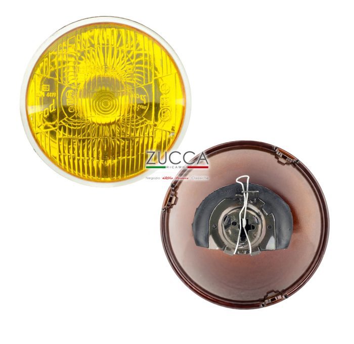 Faro Interno Ant. H1 - Ø136 mm (102/106 - Montreal/J. Zagato) "CARELLO" Giallo