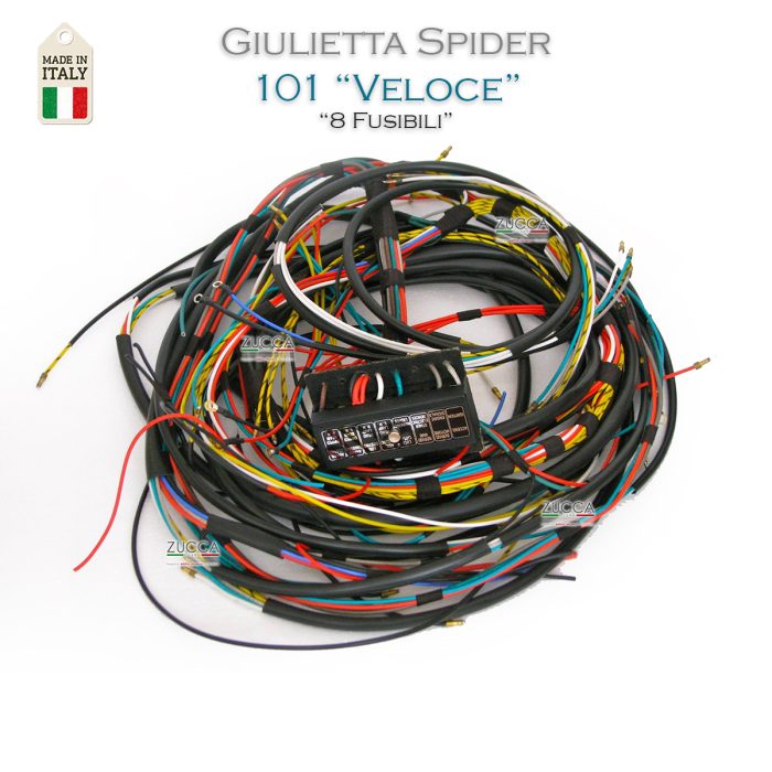 Impianto con 8 Portafusibili (Serie 101.07 Giulietta Spider) - "VELOCE"