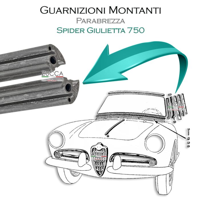 Guarnizioni Montanti Laterali - Parabrezza (Serie 750 Spider)