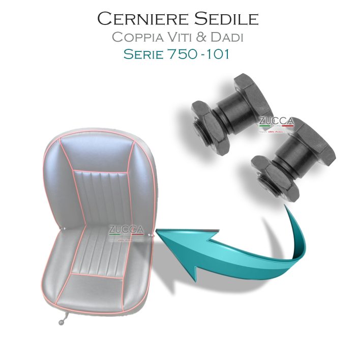 Coppia Viti & Dadi - Cerniere Sedili (Serie: 750/101 Spider)