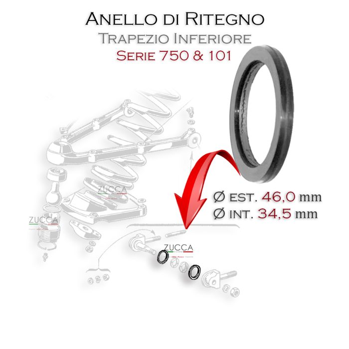 Anello di Ritegno - Trapezio (750 /101) - 46x34,5 mm