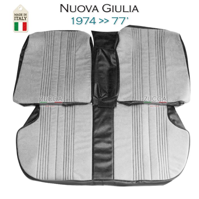 Fodera Sedile Post. con Bracciolo (Nuova Giulia 1.3 / 1.6 - 1974>77′) – “Panno Indaco & Skay Nero”