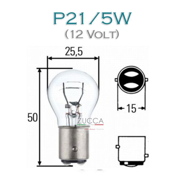 Lampadina P21/5W 12V (BAY15d) - immagine 2