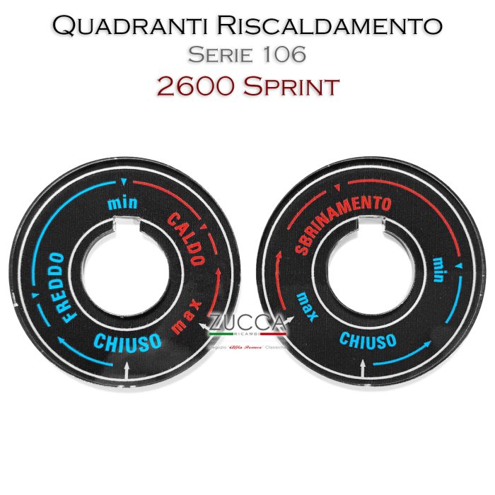 Set (2 pz.) Quadranti Riscaldamento (Serie 106 - 2600 Sprint)