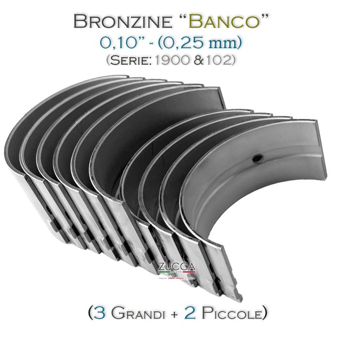 Bronzine di Banco (Serie: 1900 & 102) - "3 Grandi - 2 Piccole" - 0.10″ (0.25 mm)