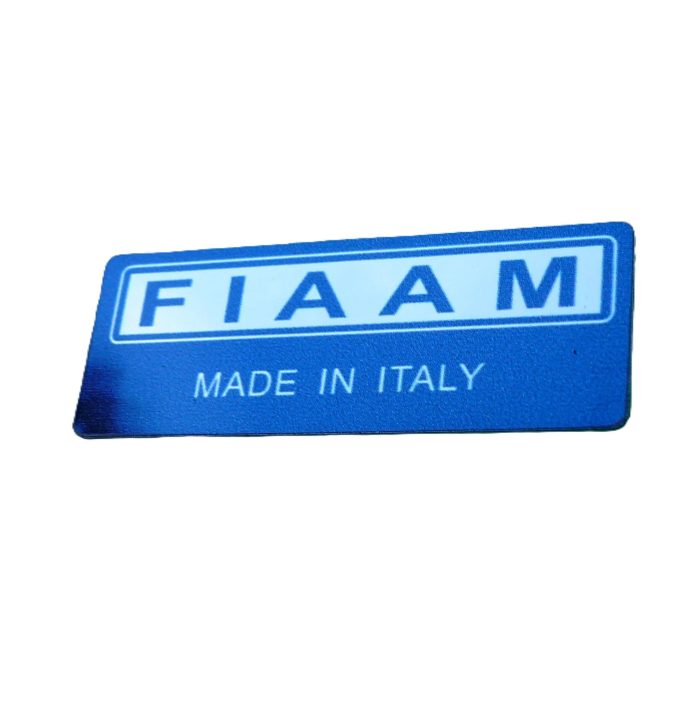 Adesivo "FIAAM Made In Italy" Blu Olografico