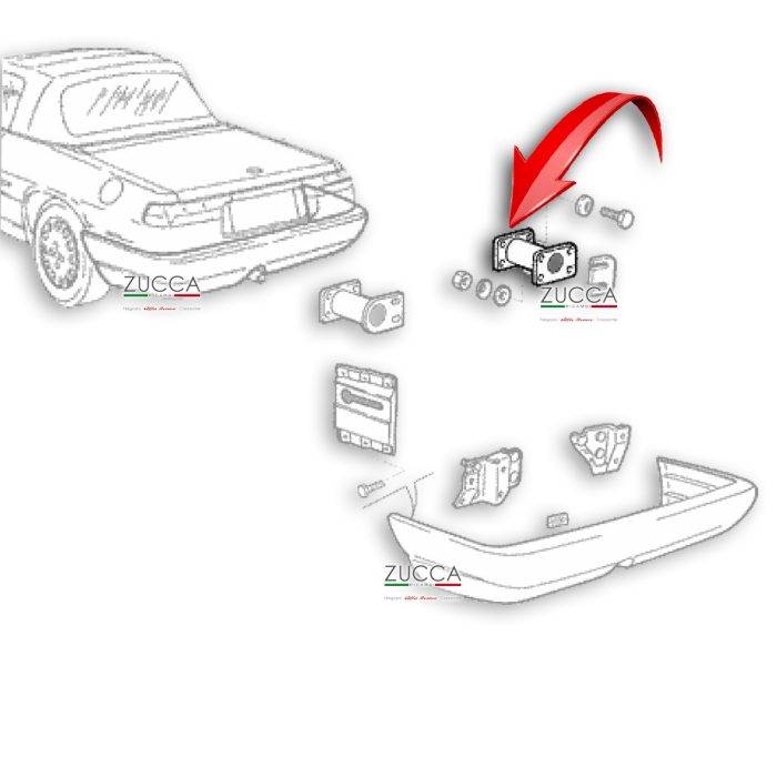 Tubolare di Supporto Paraurti Ant. Dx e/o Sx - Post. Dx (Duetto - 1983>93') - immagine 2