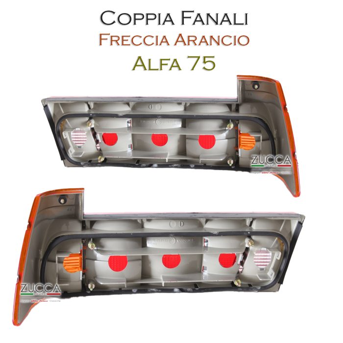 Coppia "2 pz." Fanali Posteriore (Alfa 75) - "Arancio" - immagine 3