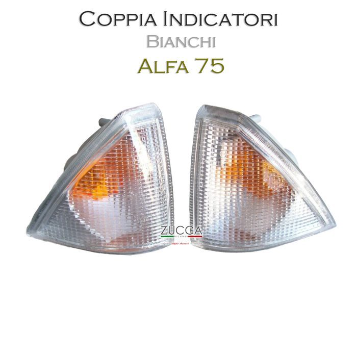 Coppia "2 pz." Indicatori Faro (Alfa 75) - "Bianco"