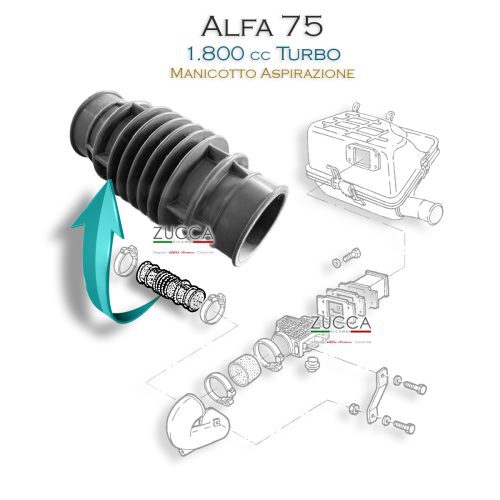 Manicotto Aspirazione (Alfa 75 - 1.800 cc Turbo)
