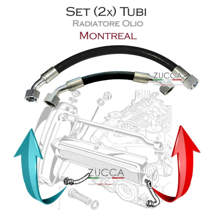 Set (2 pz.) Tubi Radiatore Olio (105.64 - "MONTREAL")