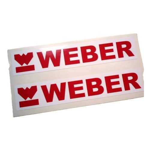 Adesivo "WEBER" Rosso Bianco