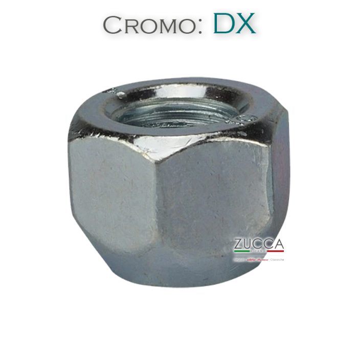 Dado Ruota Aperto 22 mm CROMO - "Destrorso"