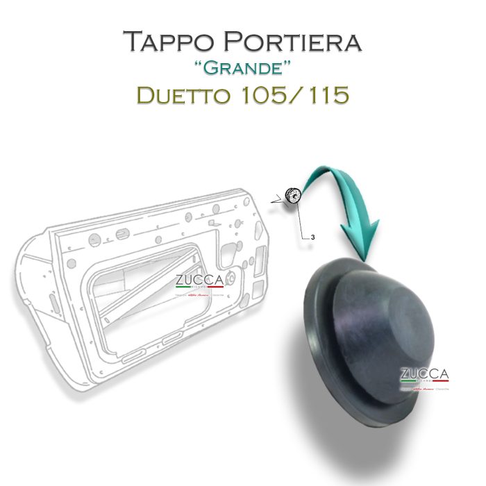 Tappo In Gomma Porta (Duetto 105/115) - "Grande"