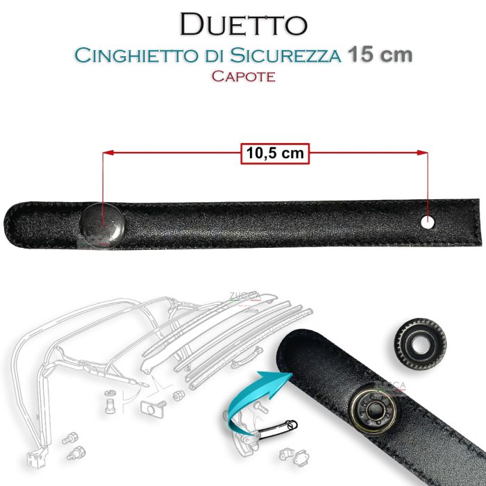 Cinghia di Sicurezza Capote (Duetto dal 1966 al 1993) - 15 cm Tot.