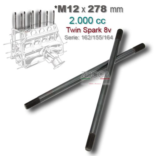 Prigioniero Testata M12 x 278 mm (2.000 cc Twin Spark 8v)