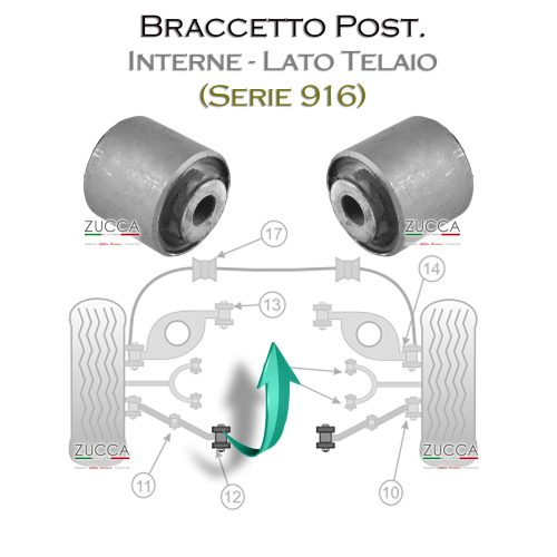 Coppia Boccole Interne- Braccetto Posteriore (Serie 916 GTV & Spider)