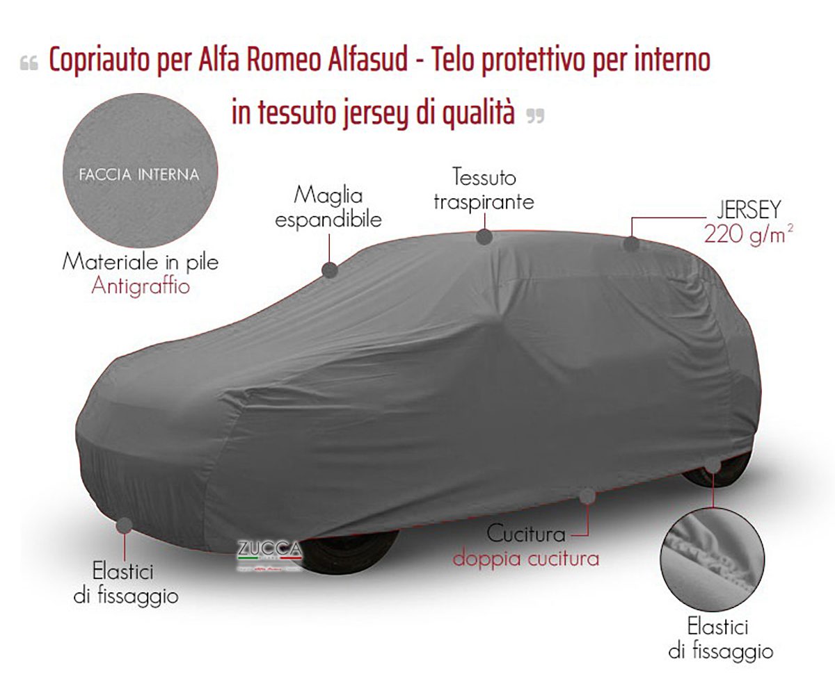 Copri Auto (Alfasud / Sprint / Arna / Alfa 33) - "Grigio Scuro" - immagine 2