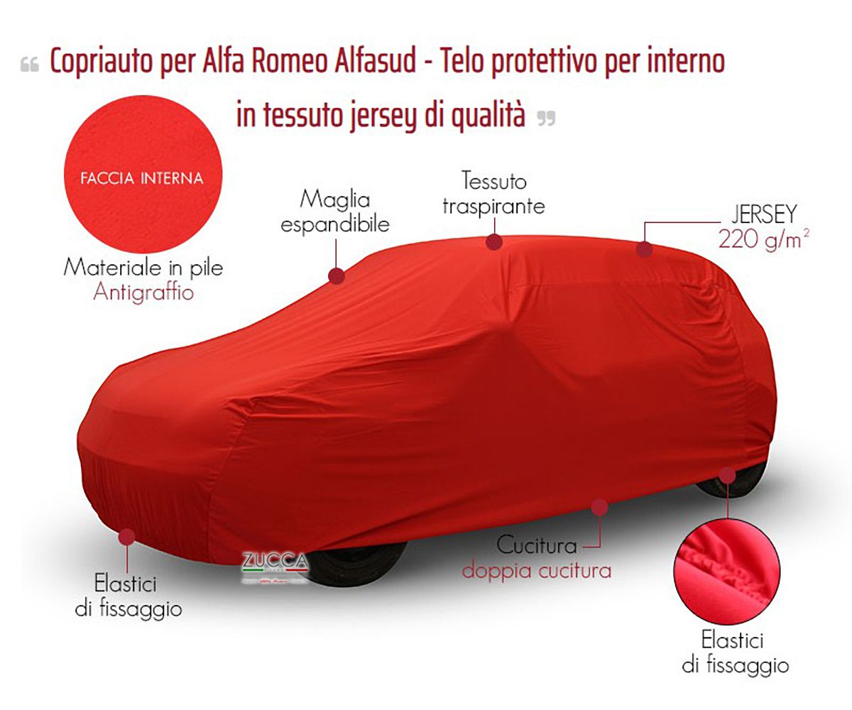 Copri Auto (Alfasud / Sprint / Arna / Alfa 33) - "Rosso" - immagine 2